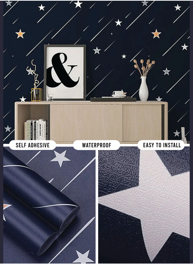 Wallopedia Night Sky Printed Self Adhesive Home Decor Wallpaper Sticker (45cm*500cm)