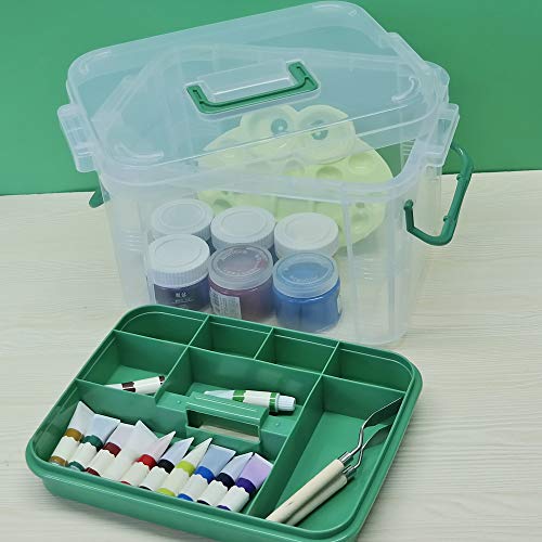 Lesbin Clear First Aid Box Organizer with Compartments, Plastic Family Medical Supplies Storage Box - Image 5