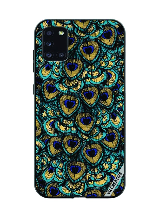 VR CREATIVE Protective Case Cover For Samsung Galaxy A31 Mor Pankh Design Multicolour - Image 1