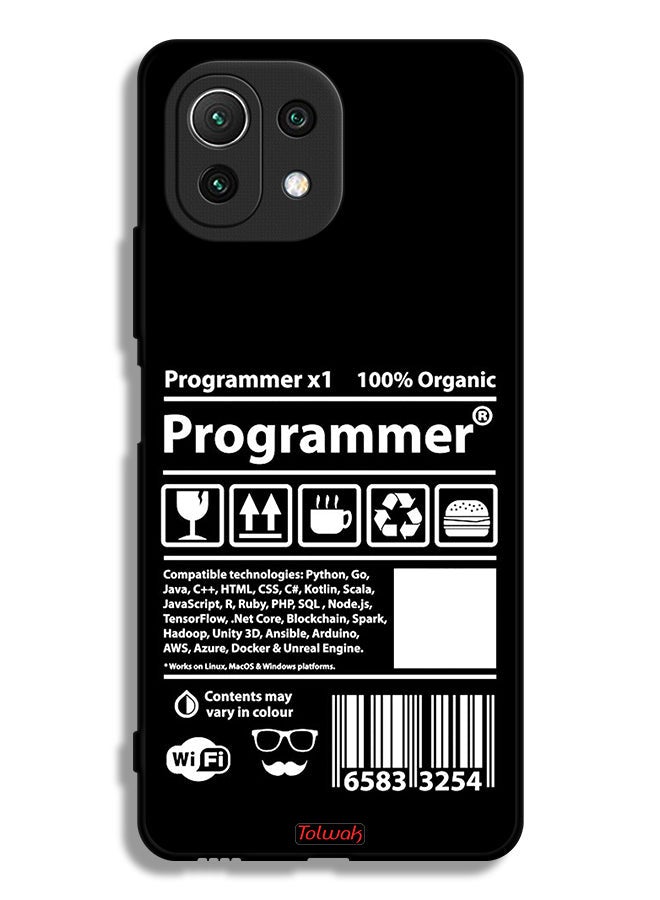 Tolwak Xiaomi Mi 11 Lite Protective Case Cover Programmer Sticker - Image 2