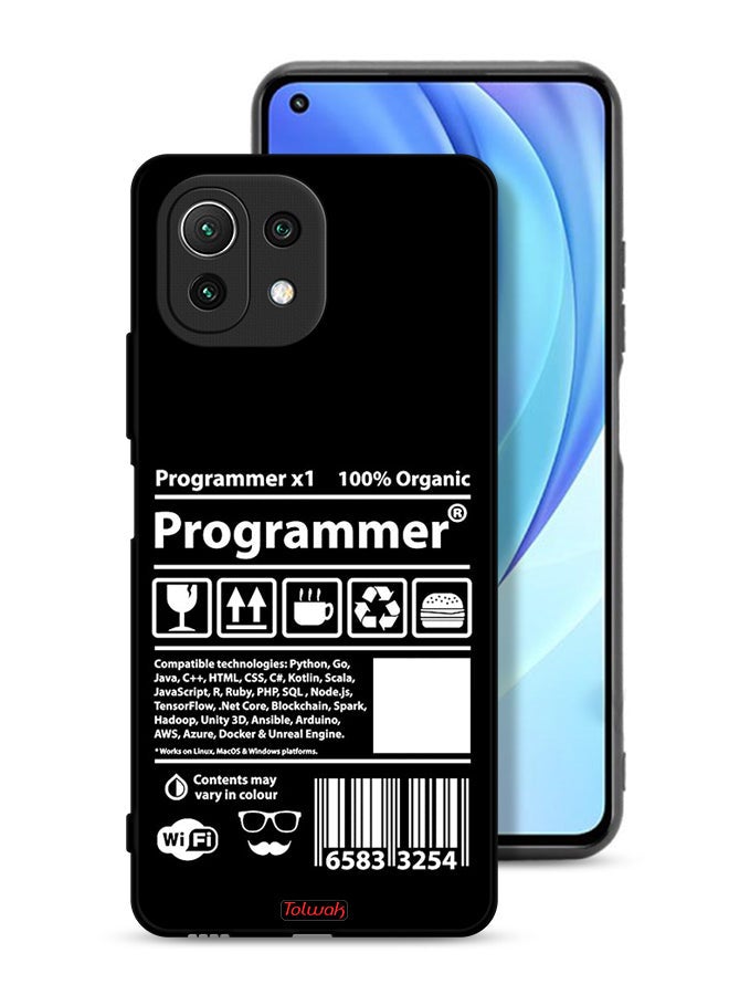 Tolwak Xiaomi Mi 11 Lite Protective Case Cover Programmer Sticker - Image 1