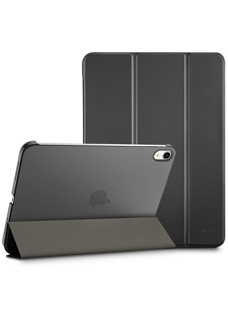 ELTRAZONE iPad 10th Generation Case 2022 iPad 10.9 Inch Case, iPad 10 Case Slim Stand Hard Shell Back Protective Smart Cover for 10.9” iPad 10th Gen 2022 Release A2696 A2757 A2777 -Black - Image 1