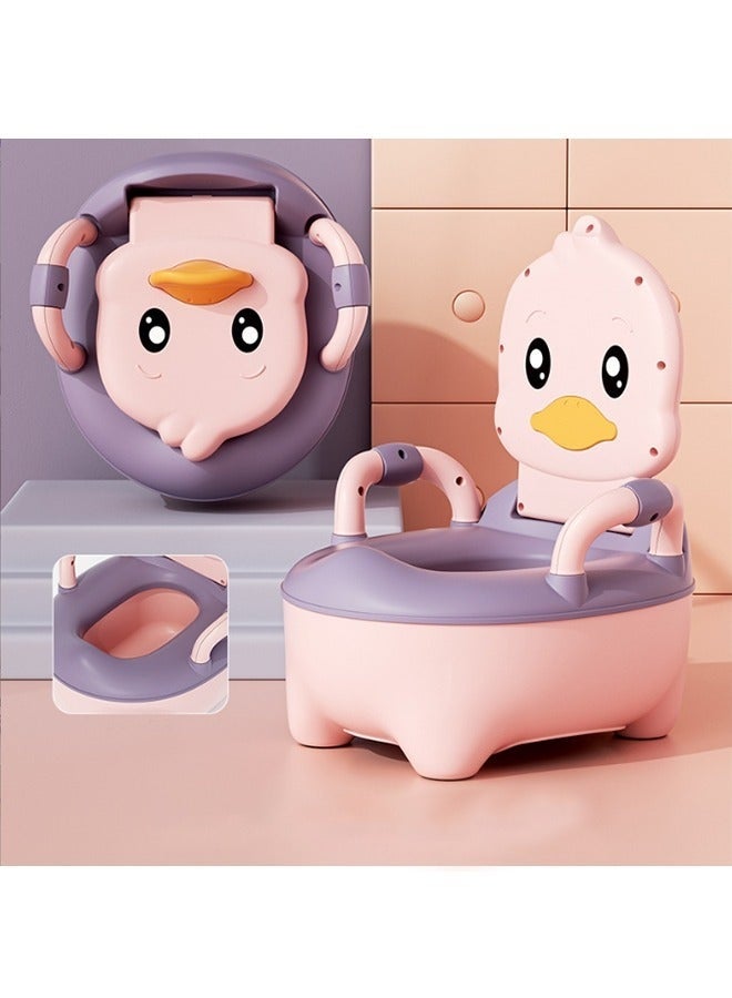 DURKU Potty Training Toilet Realistic Potty Training Seat Toddler Potty Chair with Seat Removable Potty Pot Toilet Tissue Dispenser and Splash Guard Non-Slip for Toddler Baby Kids - Image 1