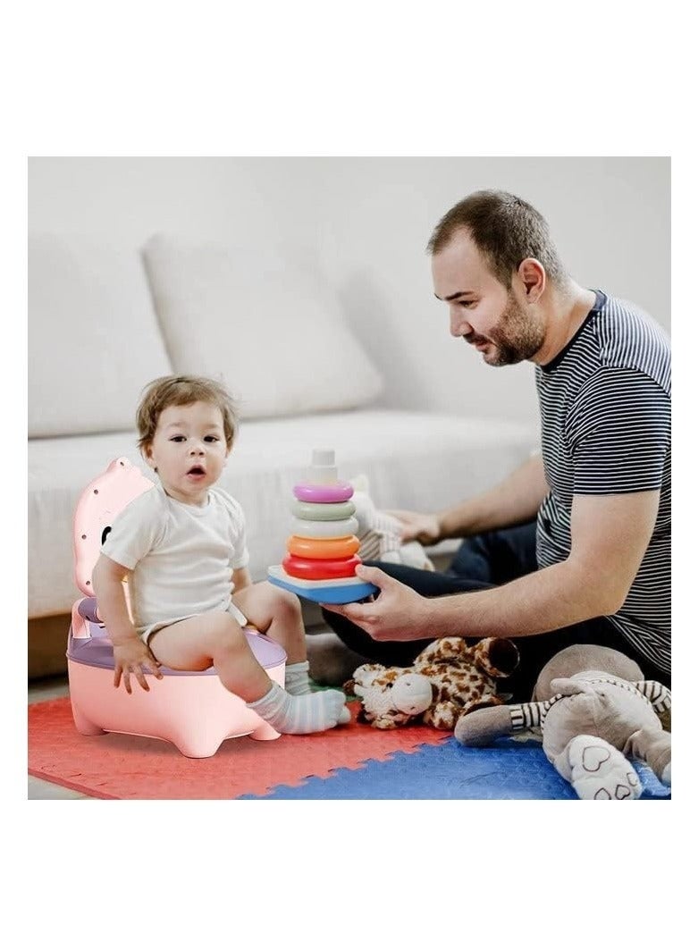 DURKU Potty Training Toilet Realistic Potty Training Seat Toddler Potty Chair with Seat Removable Potty Pot Toilet Tissue Dispenser and Splash Guard Non-Slip for Toddler Baby Kids - Image 4