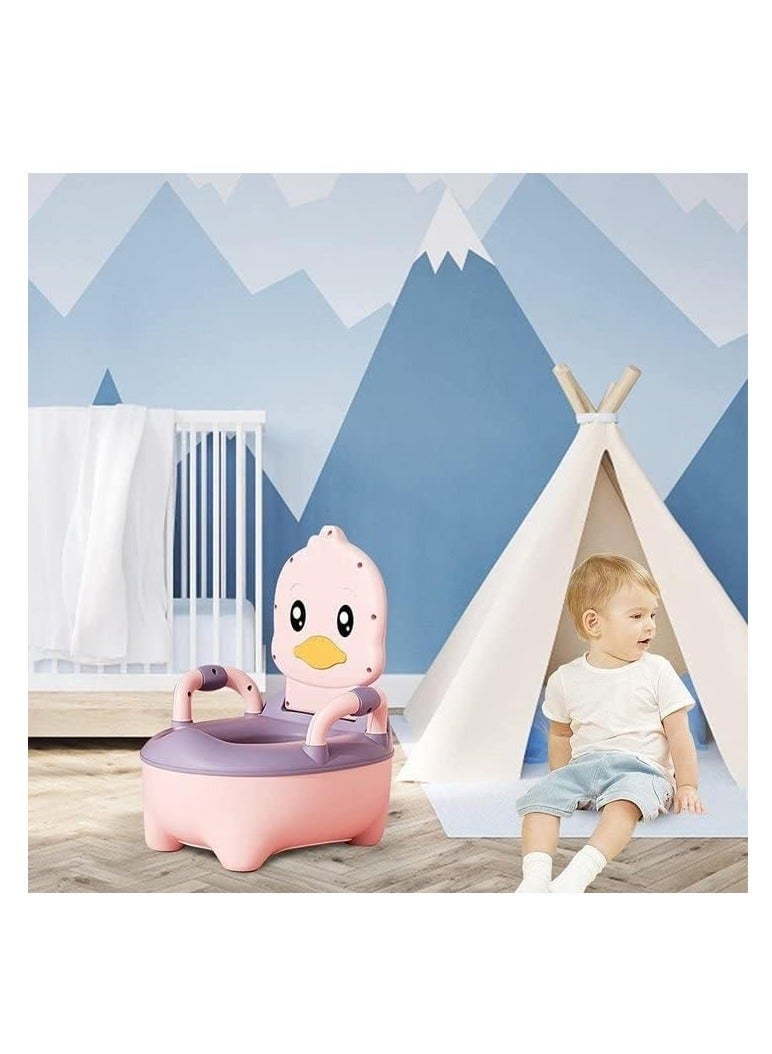 DURKU Potty Training Toilet Realistic Potty Training Seat Toddler Potty Chair with Seat Removable Potty Pot Toilet Tissue Dispenser and Splash Guard Non-Slip for Toddler Baby Kids - Image 2