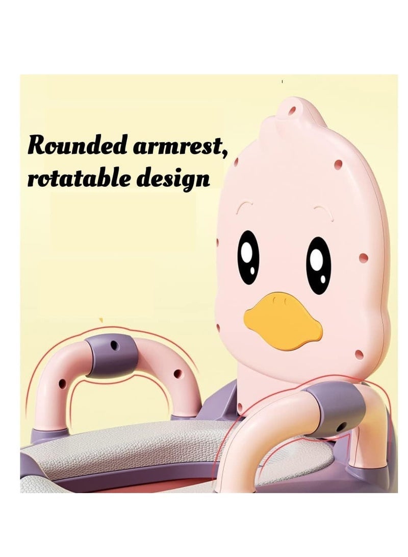 DURKU Potty Training Toilet Realistic Potty Training Seat Toddler Potty Chair with Seat Removable Potty Pot Toilet Tissue Dispenser and Splash Guard Non-Slip for Toddler Baby Kids - Image 5