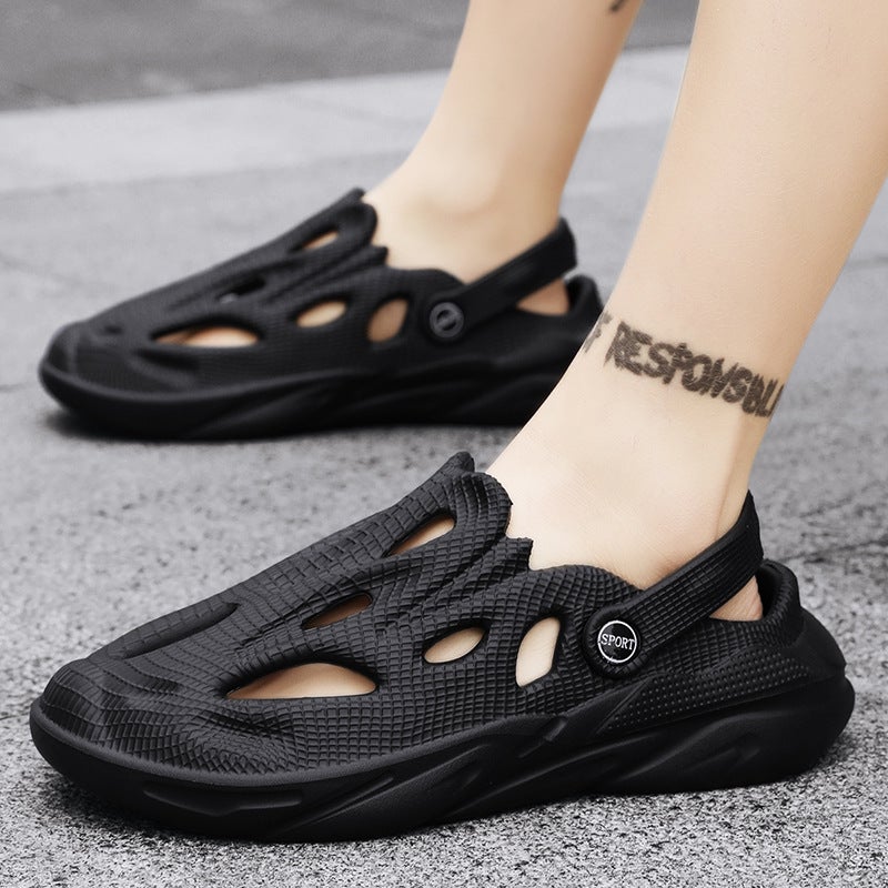 Sukada Beach Shoes Men's Casual Breathable Toe Outdoor Cave Shoes Non-slip Exterior Shoes Summer Sandals - Image 3