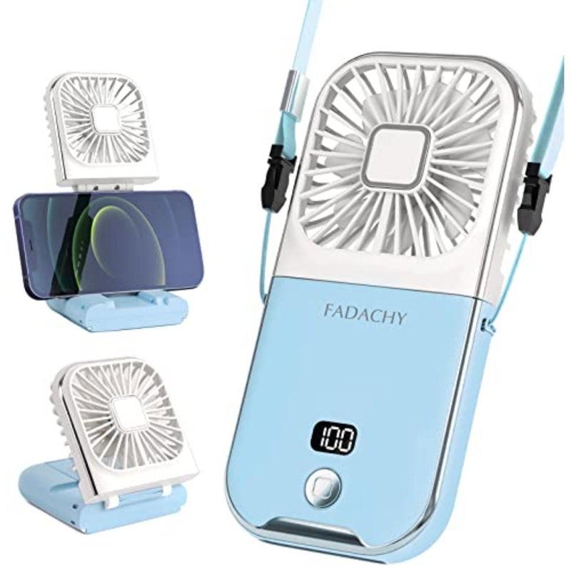 Portable Fan Rechargeable, Mini Handheld Fan 3000mAh Battery Operated Small Desk Fan for Office Outdoor Indoor - Image 1