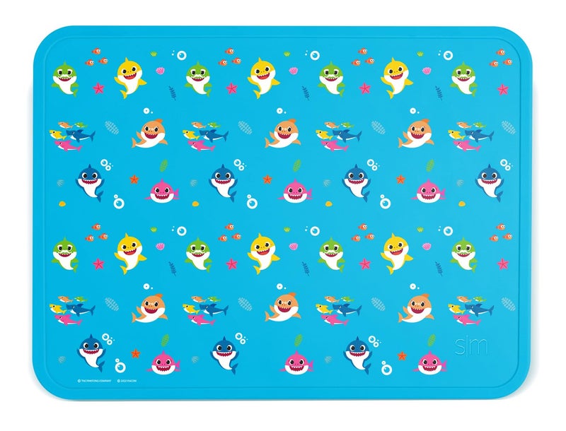 Simple Modern Baby Shark Silicone Placemat for Toddlers & Kids | Non-Slip Eating Table Mat for Restaurants & Dining | Piper Collection - Image 1