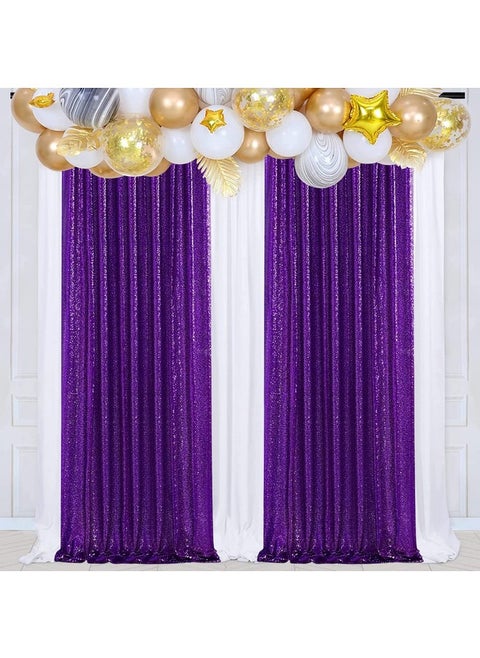 Purple Sequin Backdrop Curtains 2 Panels Purple Sequin Backdrop 2Ftx8Ft Sequin Curtains For Party Wedding Sequence Backdrop