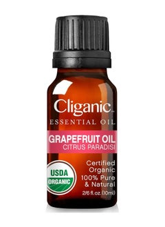 Cliganic Organic Pink Grapefruit Essential Oil 10ml, 100% Pure Natural Undiluted, For Aromatherapy, Non-GMO Verified  - Image 1