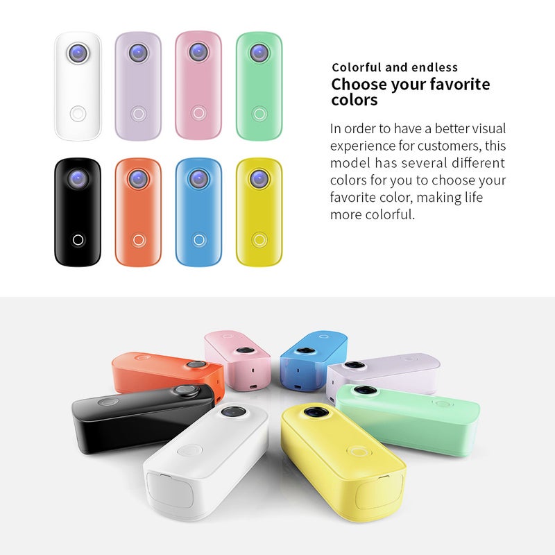 SJCAM C100 Mini Action Camera 1080P/30fps Digital Video Camera 30M Waterproof Magnetic Body Built-in Battery WiFi Connection APP Sharing with Waterproof Case Back Clip Lanyard - Image 3