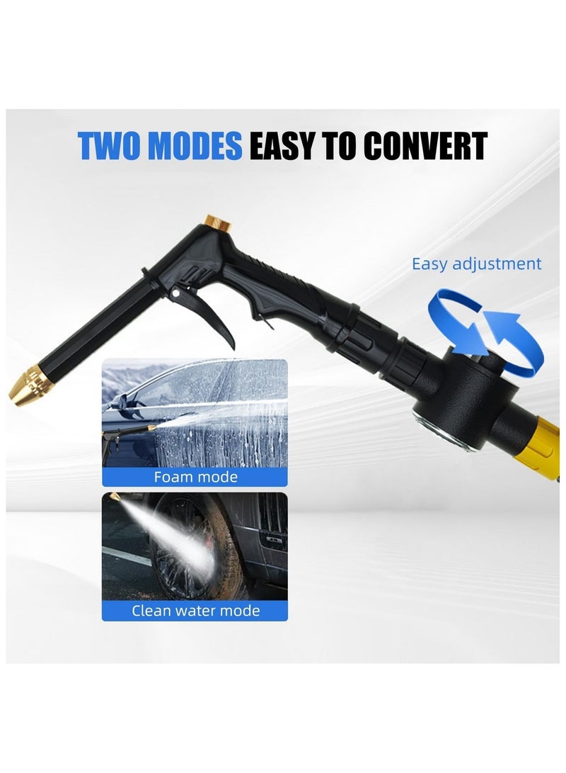 بندقية غسل السيارات عالية الضغط: فوهة خرطوم الماء المحمولة، فوهة خرطوم الحديقة المطورة فوهة الماء، غسالة السيارات المعدنية الثقيلة، لتنظيف الحديقة المنزلية - Image 2