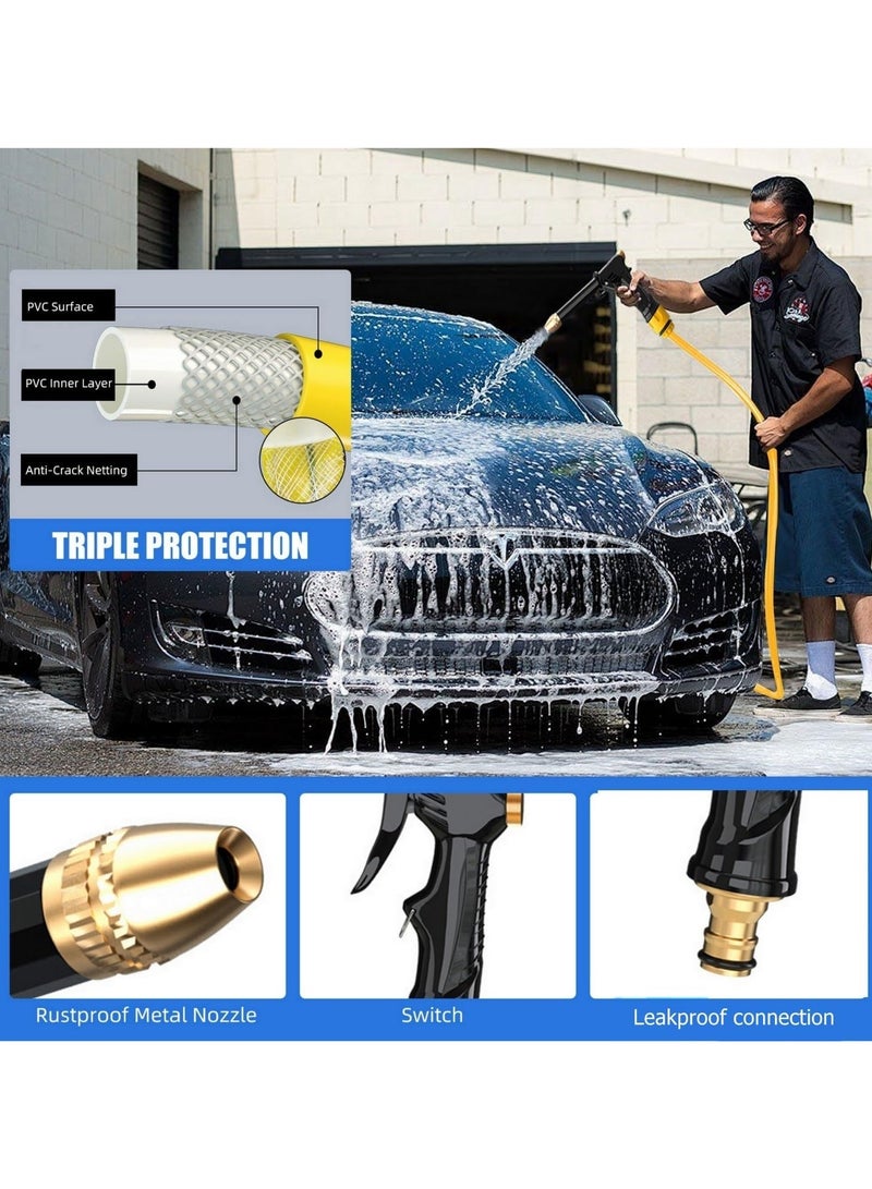 بندقية غسل السيارات عالية الضغط: فوهة خرطوم الماء المحمولة، فوهة خرطوم الحديقة المطورة فوهة الماء، غسالة السيارات المعدنية الثقيلة، لتنظيف الحديقة المنزلية - Image 5