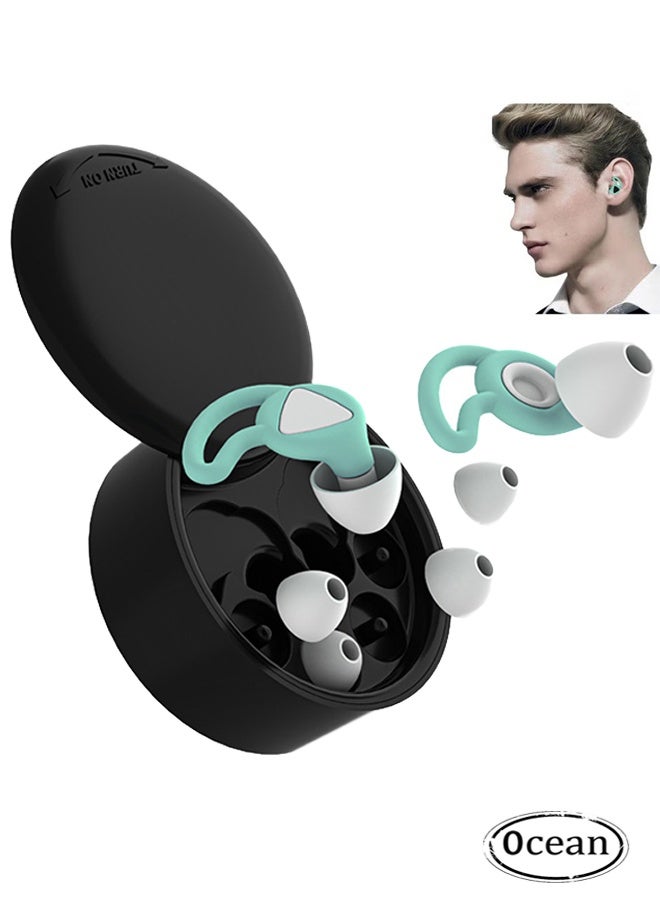 JS Waterproof Swimming Ear Plugs, Reusable Silicone Swim Ear Plugs Noise Cancelling Sleeping Earplugs for Swimming, Surfing, Pool, Showering and Water Sports - Image 1