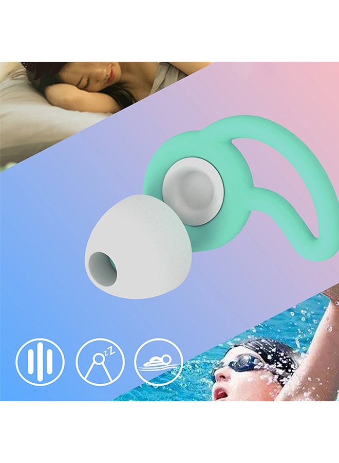 JS Waterproof Swimming Ear Plugs, Reusable Silicone Swim Ear Plugs Noise Cancelling Sleeping Earplugs for Swimming, Surfing, Pool, Showering and Water Sports - Image 3