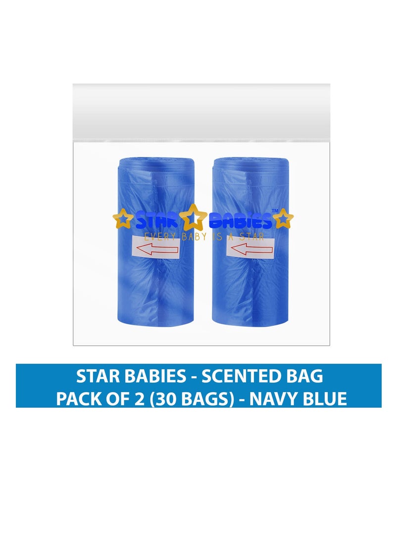 STAR BABiES Star Babies Scented Bag-Pack of 2/30bags - Navy Blue  - Image 2
