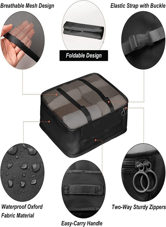 FE FUN ELEMENTS FE 7PCS Travel Packing Cubes Set | Lightweight Luggage Organizer with Laundry & Toiletry Bag | Suitcase Clothes Organizer for Travel, Vacation & Business Trips | Multicolor (M) - Image 2