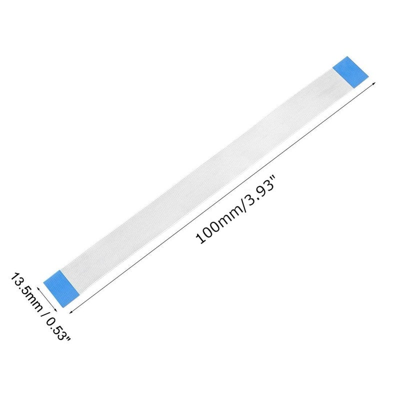 SLVC FFC Cable 26 Pin 0.5mm Same Side Pin(100mm Length) Flat Flexible FPC LVDS Ribbon Wire Flat Cable for Digital Camcorders,Laptops,LCD TVs,LCD,3D Printer(White)(Pack Of 1) - Image 2