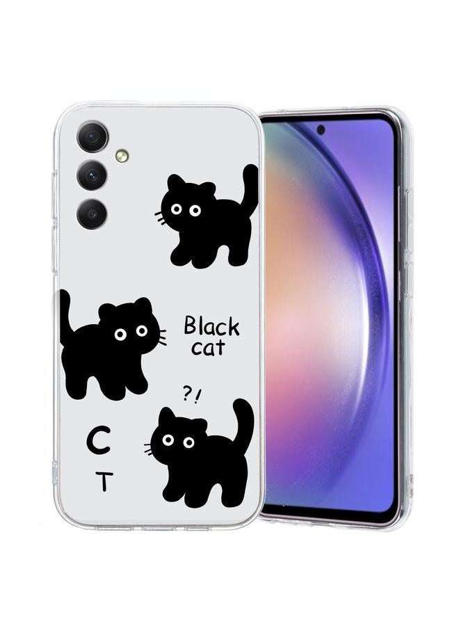 S-TOP Case For Samsung Galaxy A15 Colored Drawing Pattern Transparent TPU Phone Case - Image 1