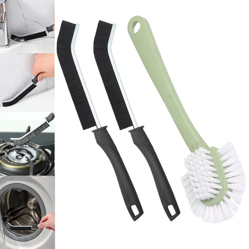 TCCO ENTERPRISE TCCO Crevice Cleaning Brush Set Household Cleaning Brush Long Handle FiveSided Toilet Brush Hard Bristle Cleaning Supplies for Kitchen Bathroom Corner Sink Cup Teapot Bottle Blender