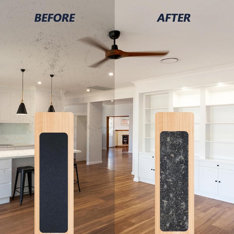 Demiwise Ceiling Fan Filters for Blades, 3Pcs Activated Coconut Shell Carbon Ceiling Fan Air Purifier Pads, Easily Sticks Unscented Air Filters for Common Household Contaminants - Image 4