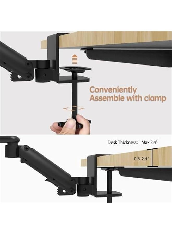 TRASSLE Adjustable Armrest for Desk,Computer Hand Rest,Ergonomic 360°Rotating Arm Support with 6-Level Height, Above Desk Extension Platform Arm Support for Left/Right Hand,Elbow Cushion Pad  - Image 5