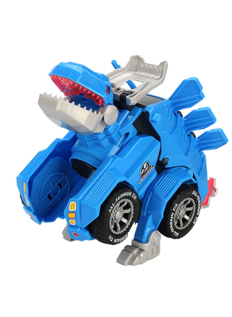 DIGI CORE Transforming Dinosaur Car With LED Light Music And Spray Effect Automatic Transform Dino Spray Electric Car 360-Degree Rotating Universal Induction Spray Light Music Dinosaur Car Toy For Kids - Image 2