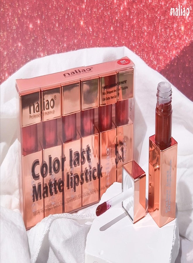Maliao Color Last Matte Lipstick - Long-Lasting, Vibrant Shades (BRUNCH NUDE) - Image 4