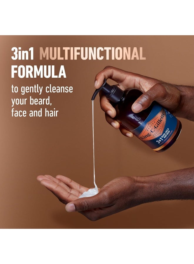 King C. Gillette Beard Wash, Mens Face Wash, 11 Oz, Infused With Argan Oil And Avocado Oil To Cleanse Hair And Skin - Image 3