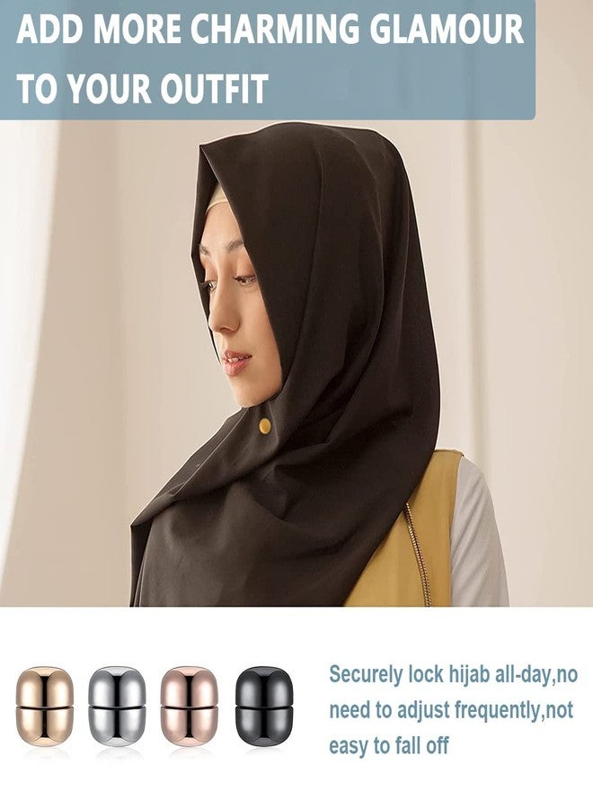 AUZENO دبابيس حجاب مغناطيسية من أوزينو للأوشحة | إكسسوارات حجاب آمنة على القماش بدون دبابيس للنساء | تثبيت قوي وآمن | لا تسبب ثقوبًا أو تلفًا | خفيفة الوزن وأنيقة | مجموعة من 4 قطع - Image 4