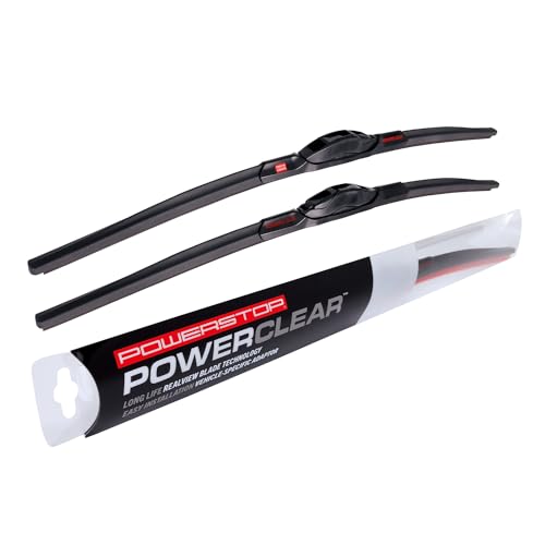 POWERSTOP PowerClear PCK24181 Front 24 18 Windshield Wiper Blade Set JHook Type For Toyota Corolla Chevrolet Equinox Chevrolet Cruz Nissan Frontier Hyundai Elantra Model Specific - Image 1