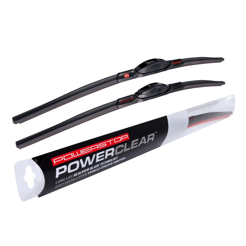 POWERSTOP PowerClear PCK24181 Front 24 18 Windshield Wiper Blade Set JHook Type For Toyota Corolla Chevrolet Equinox Chevrolet Cruz Nissan Frontier Hyundai Elantra Model Specific - Image 2