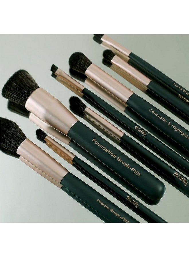 INCOLOR Makeup Brush Set Of 8 Makeup Brushes Powder, Foundation, Eyeshadow, Angled Liner Brush, Concealer & Highlighter Brush, Pencil, Cream And Blending Face Makeup Brush Set - Image 5