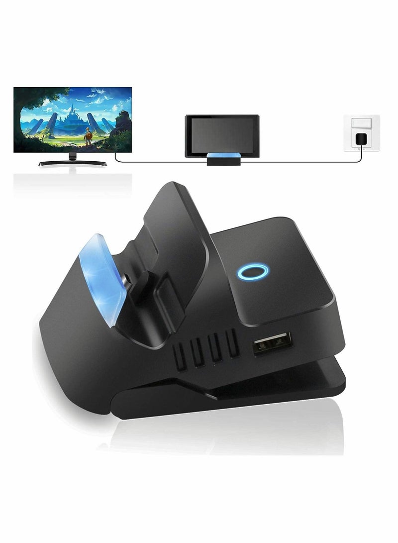 Captaintech Switch Charging Dock, Portable Compact Switch Replacement Charging TV Dock for Nintendo Switch/Switch OLED, USB C Power Input Port, USB 3.0 HDMI Port with Cooling Structure Design,HDMI Video Converter - Image 1