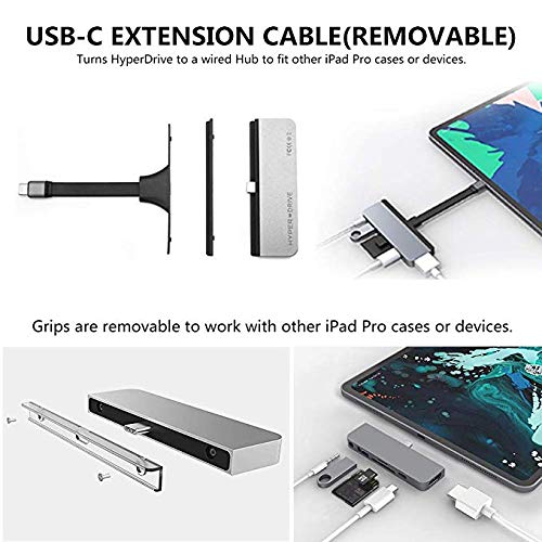 HyperDrive 6-in-1 USB C Hub HDMI 4K 60Hz - PD 60W, Audio Jack, SD/MicroSD, USB-A Compatible w/iPad Pro Air 2020 2019 2018, M1 iPad Pro 2021, Space Gray - Image 5