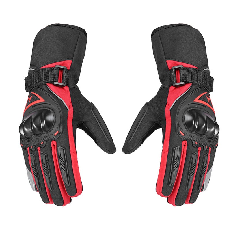 Winter Motorcycle Gloves Waterproof Cold Weather Motorcycle Gloves Warm Riding Gloves with Reflective Stripe - Image 1