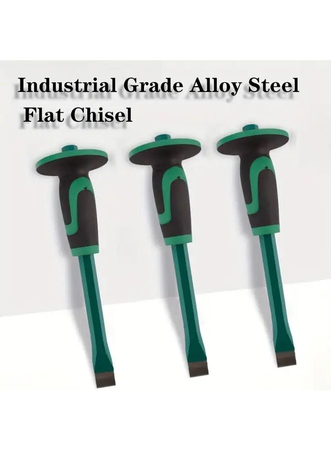 Industrial Grade Forged Steel Chisel with Anti Vibration Handle Sharp Durable Flat Pointed Ends - Image 4