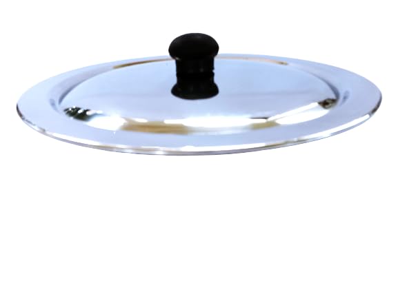Starlinks Heavy duty Stainless Steel ss Lid for vessels, for kadai with Knob.diameter:31.5cm. Weight: 290gm. Quantity:1 /M7 - Image 1