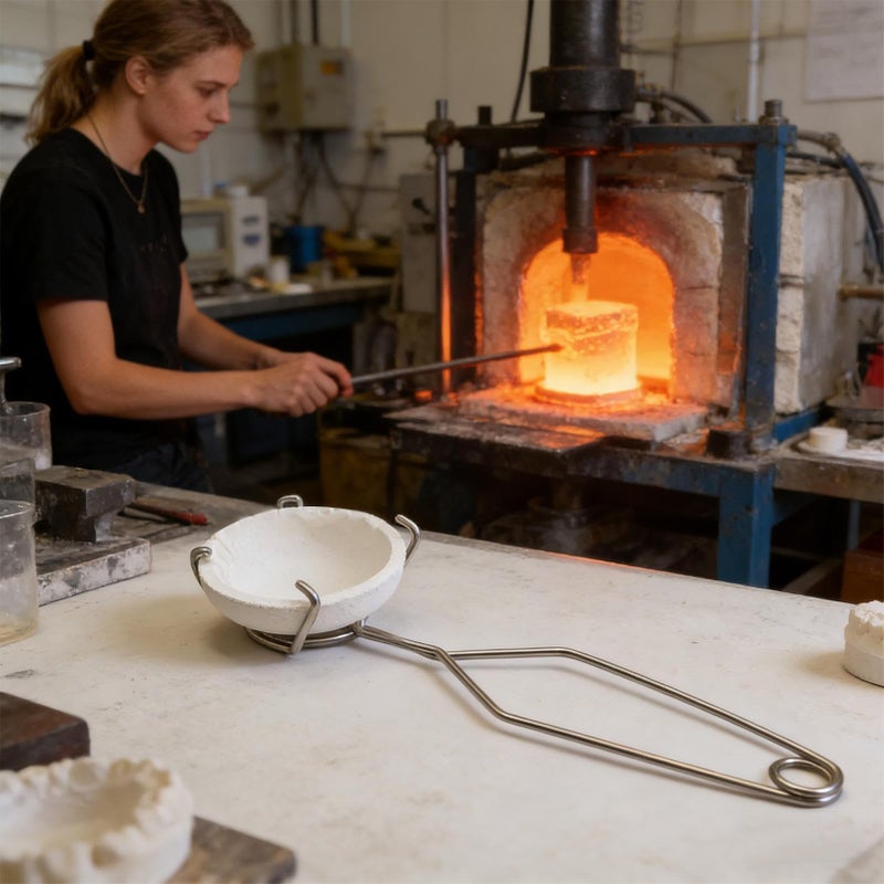 Crucible Melting Bowl Heat Resistant Non Tip Casting Dish For Jewelry Refining - Image 3