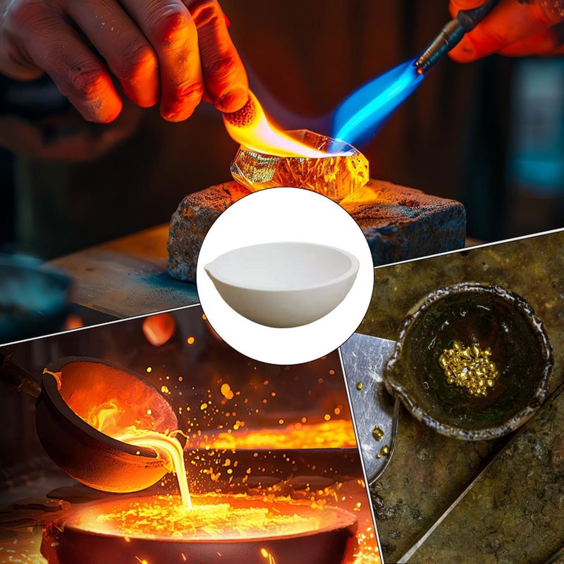 Crucible Melting Bowl Heat Resistant Non Tip Casting Dish For Jewelry Refining - Image 5
