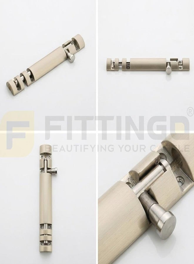 مزلاج برج FITTINGO مقاس 4 بوصات / مزلاج باب للمنزل / قفل مزلاج للباب الرئيسي / مزلاج قفل باب غرفة النوم / ألومنيوم (تشطيب ساتان) عبوة من قطعة واحدة - Image 5