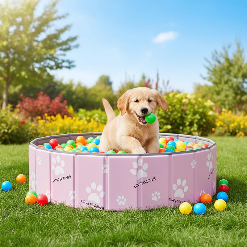 SCLWSS 47in Large Dog Ball Pit â€“ Foldable Pet Playpen Ball Pool for Dogs, Puppies and Cats, Indoor Outdoor Playpen (Balls Not Included) - Image 3