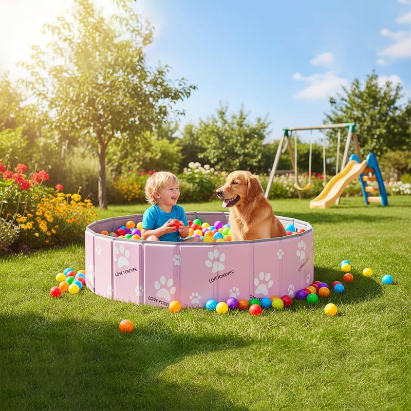 SCLWSS 47in Large Dog Ball Pit â€“ Foldable Pet Playpen Ball Pool for Dogs, Puppies and Cats, Indoor Outdoor Playpen (Balls Not Included) - Image 4