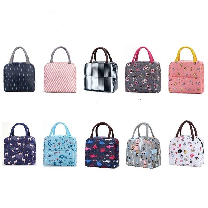 SHB SHB Lunch Tiffin Bag Box Insulated Thermal for Home Office School College Office Lunch Bag with Side Pocket Travel Purpose Multicolor  - Image 1