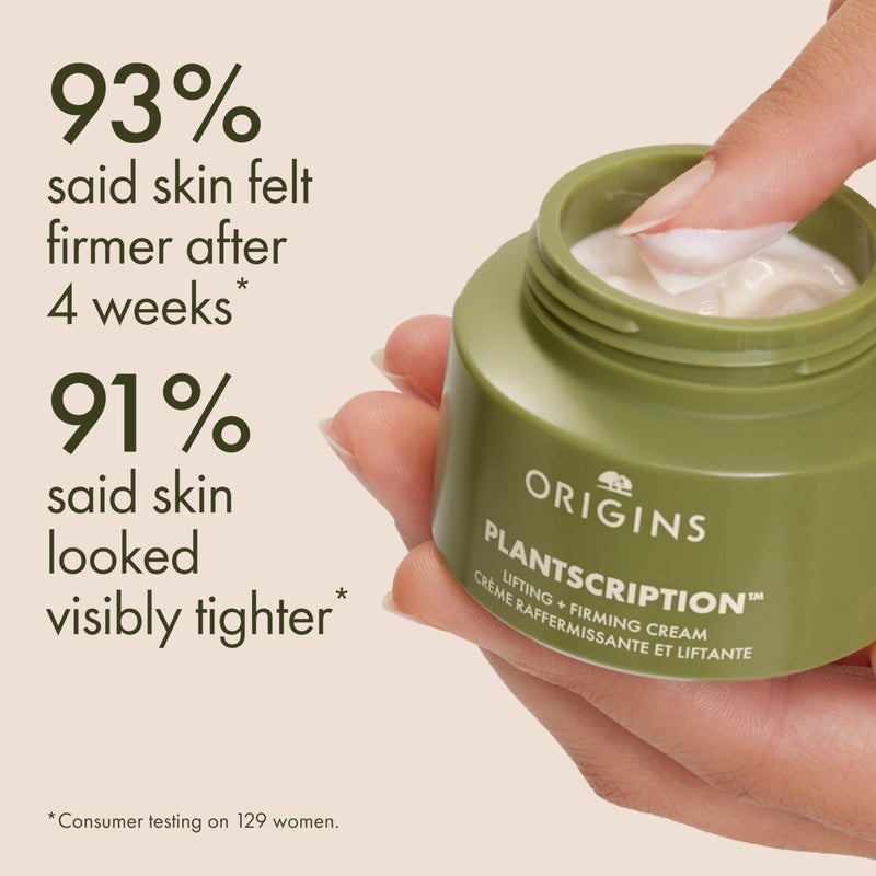 Origins Plantscription Lifting + Firming Peptide Moisturizer | Anti Aging Face Cream | Visibly Smooths Fine Lines and Wrinkles | With Peptide & Rice Extract, 1.7 Fl Oz - Image 3