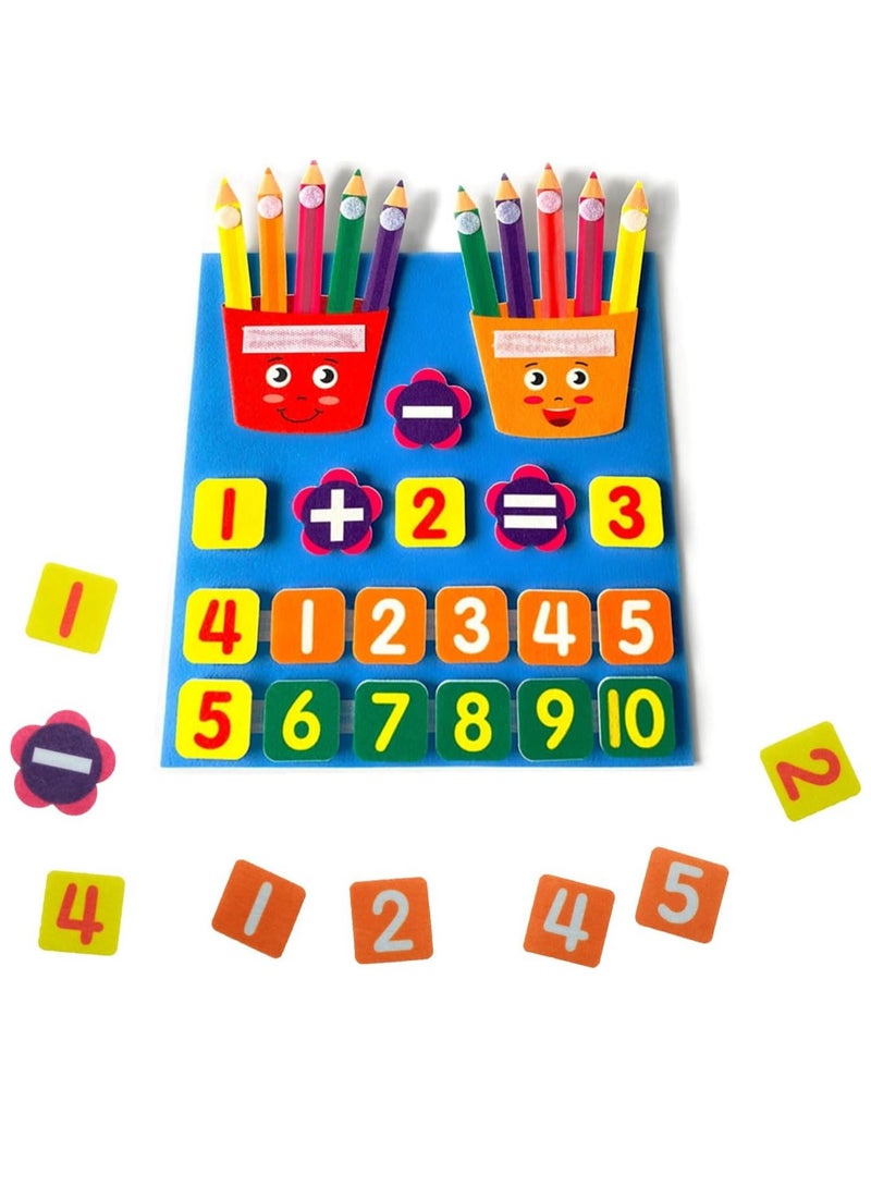 Educational Toy for Kids, Felt Fingers for Teaching Kids Numbers and Math, Felt Board, Preschool Toys, Addition and Subtraction Math Teaching Activity - Image 5