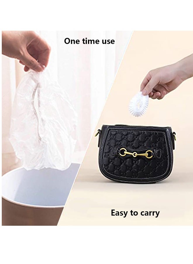 HAWAWA 100PCS Disposable Shower Caps, Larger & Thicker Waterproof Elastic Hair Bath Cap, Clear Plastic Hair Caps for Women Men, Spa, Home Use, Hotel and Hair Salon, Beauty  - Image 5