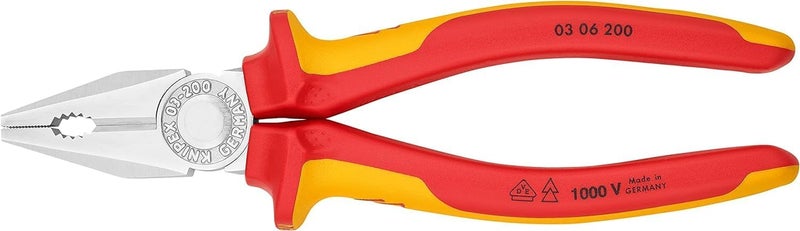 KNIPEX VDE Combination Pliers 200mm with Multi-Component Handle - Image 3