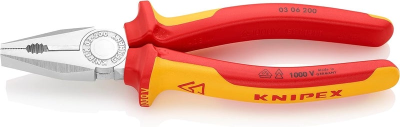 KNIPEX VDE Combination Pliers 200mm with Multi-Component Handle - Image 1